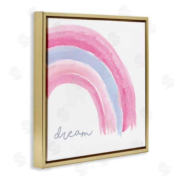 Stupell Industries Elizabeth Tyndall | Dream Watercolor Purple Pink Rainbow