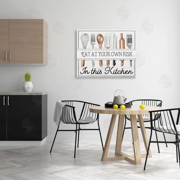 Stupell Industries Elizabeth Tyndall | Eat At Own Risk Phrase Wall Art