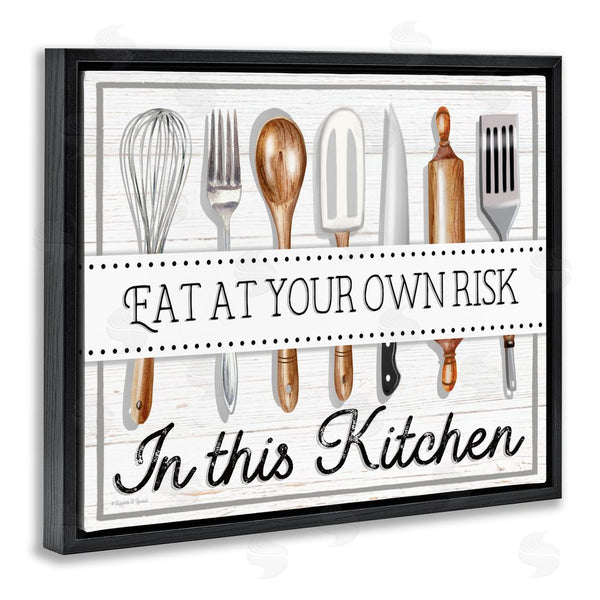 Stupell Industries Elizabeth Tyndall | Eat At Own Risk Phrase Wall Art