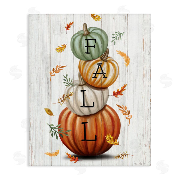stupell industries Elizabeth Tyndall | Falling Leaves & Pumpkin Stack