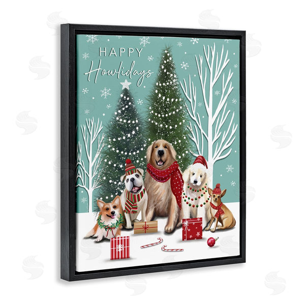 Stupell Industries Elizabeth Tyndall | Festive Winter Dogs Scene
