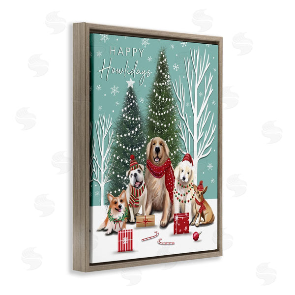 Stupell Industries Elizabeth Tyndall | Festive Winter Dogs Scene