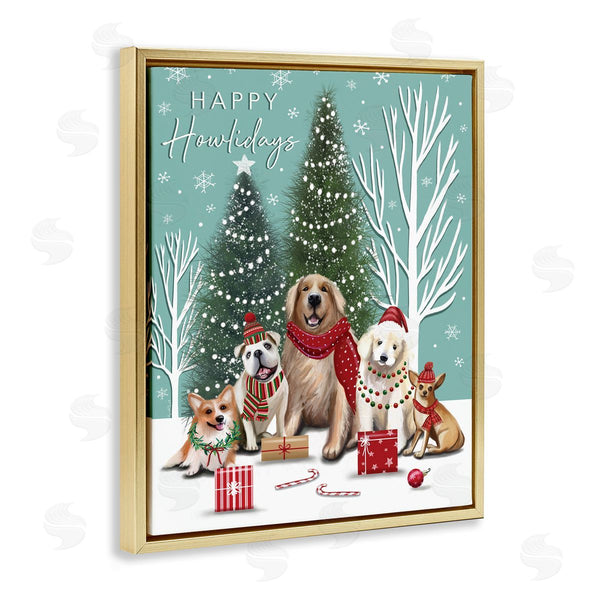 Stupell Industries Elizabeth Tyndall | Festive Winter Dogs Scene
