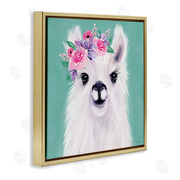 Stupell Industries Elizabeth Tyndall | Fluffy Floral Alpaca