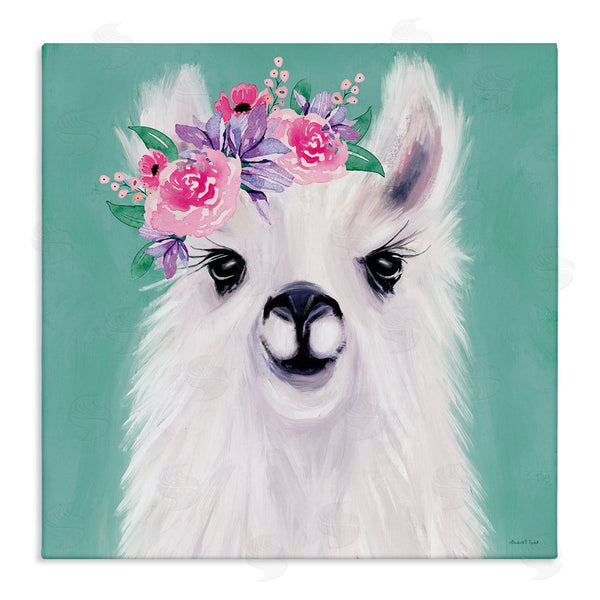 stupell industries Elizabeth Tyndall | Fluffy Floral Alpaca