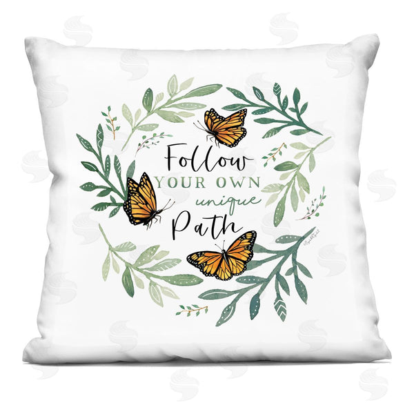 stupell industries Elizabeth Tyndall | Follow Unique Path Butterflies Printed Throw Pillow