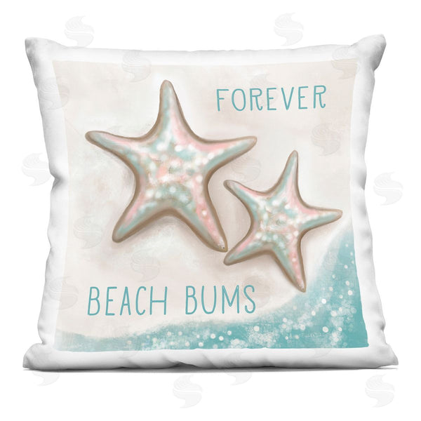 stupell industries Elizabeth Tyndall | Forever Beach Bums Starfish Duo Printed Throw Pillow