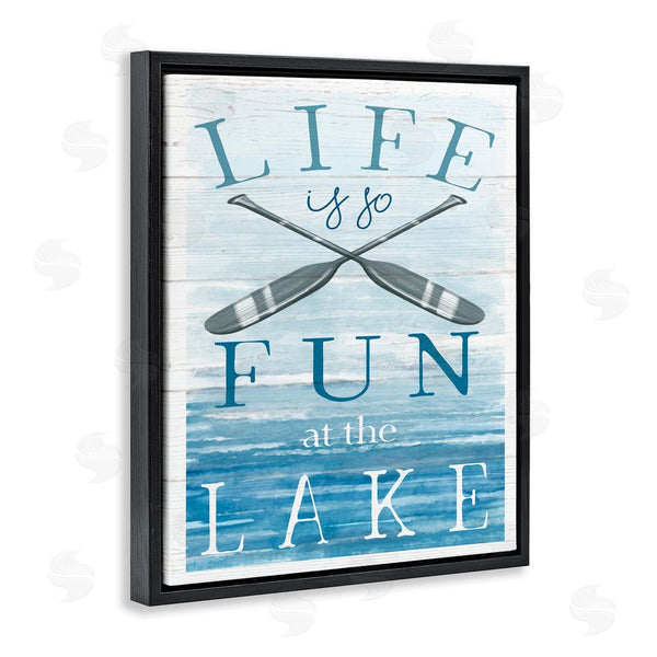 Stupell Industries Elizabeth Tyndall | Fun At Lake Phrase Crossed Ores Water Design Wall Art