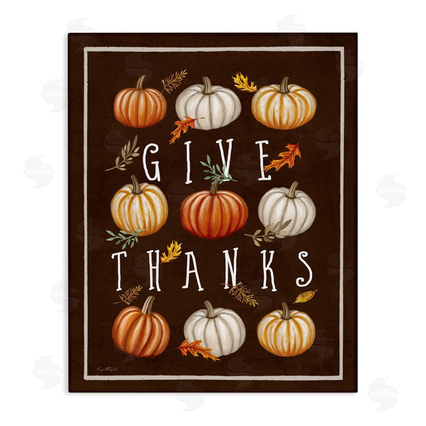 stupell industries Elizabeth Tyndall | Give Thanks with Varied Pumpkins