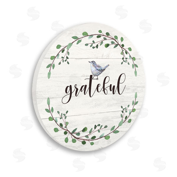 stupell industries Elizabeth Tyndall | Grateful Bird Laurel Wall Art