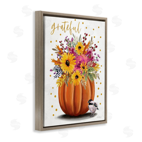 Stupell Industries Elizabeth Tyndall | Grateful Pumpkin Bouquet