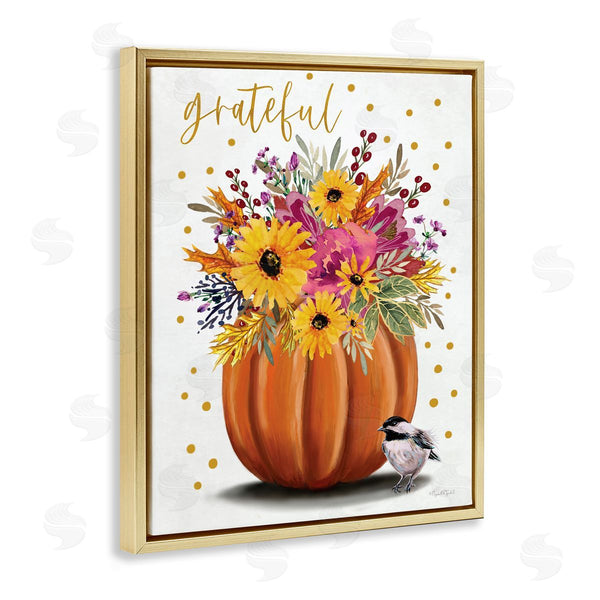Stupell Industries Elizabeth Tyndall | Grateful Pumpkin Bouquet