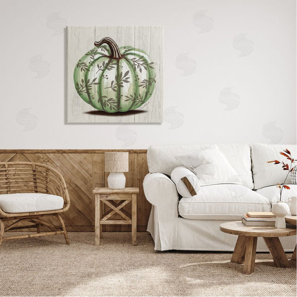 Stupell Industries Elizabeth Tyndall | Green Autumn Pumpkin Patterned Wall Art
