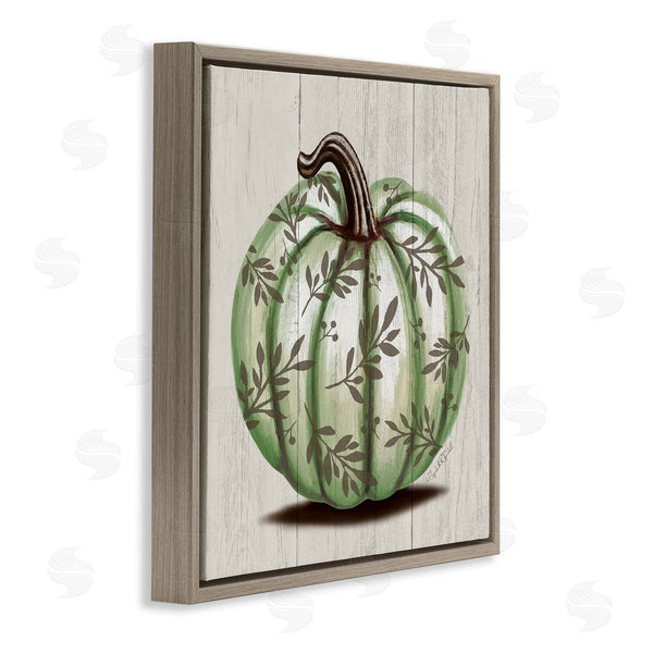 Stupell Industries Elizabeth Tyndall | Green Autumn Pumpkin Patterned Wall Art
