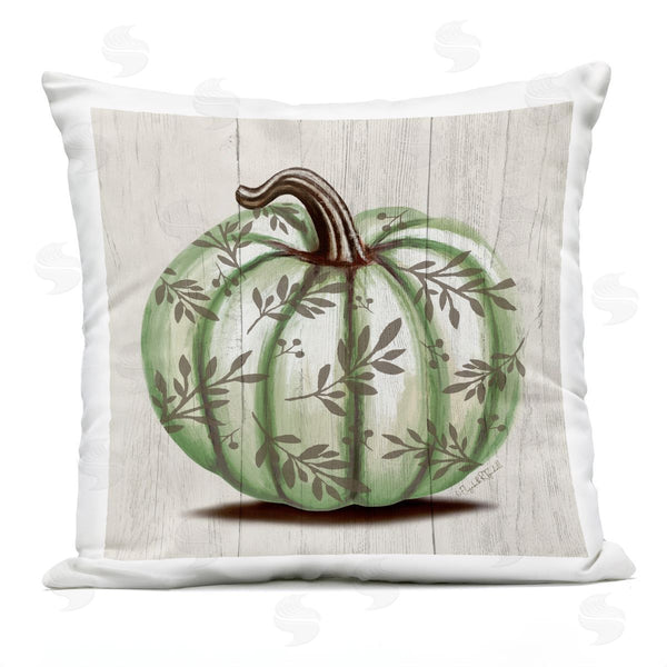 Stupell Industries Elizabeth Tyndall | Green Autumn Pumpkin Printed Throw Pillow