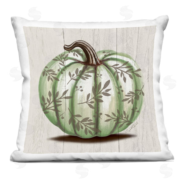 stupell industries Elizabeth Tyndall | Green Autumn Pumpkin Printed Throw Pillow
