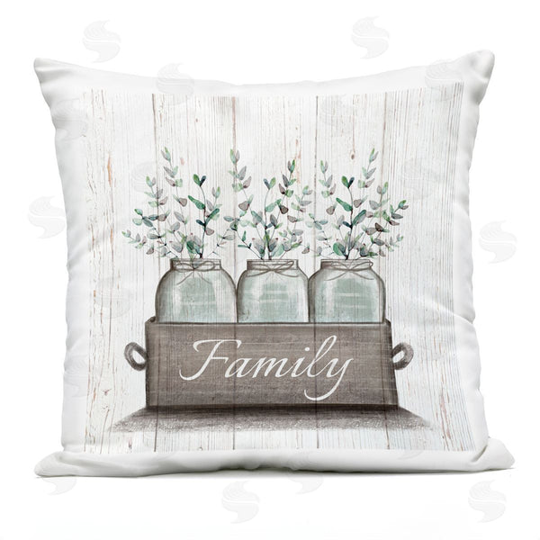 Stupell Industries Elizabeth Tyndall | Green Eucalyptus Jars Printed Throw Pillow