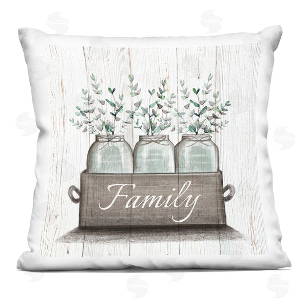 stupell industries Elizabeth Tyndall | Green Eucalyptus Jars Printed Throw Pillow