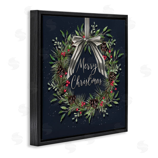 Stupell Industries Elizabeth Tyndall | Hanging Christmas Wreath With Bow