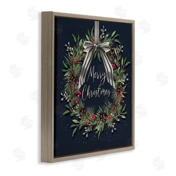 Stupell Industries Elizabeth Tyndall | Hanging Christmas Wreath With Bow