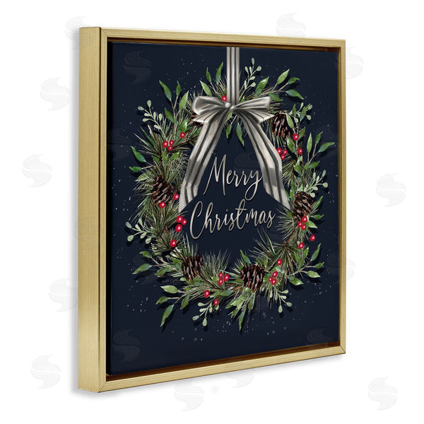Stupell Industries Elizabeth Tyndall | Hanging Christmas Wreath With Bow