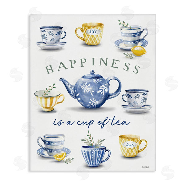 stupell industries Elizabeth Tyndall | Happiness is a Cup of Tea Wall Art