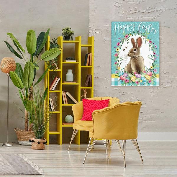 Stupell Industries Elizabeth Tyndall | Happy Easter Bunny Wreath Wall Art
