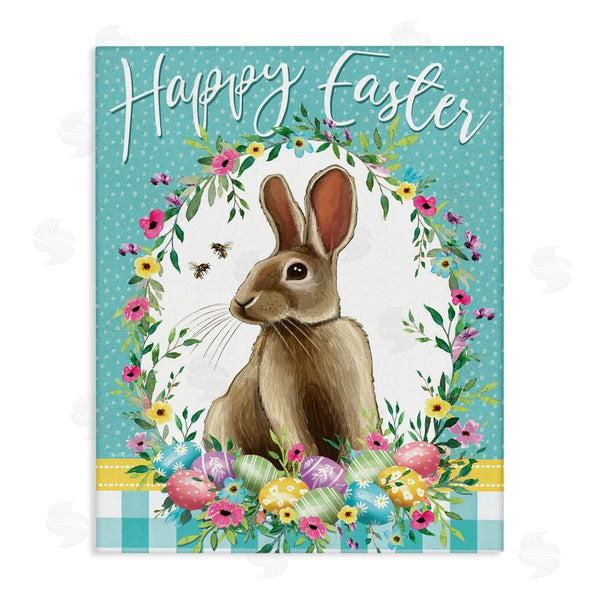 stupell industries Elizabeth Tyndall | Happy Easter Bunny Wreath Wall Art