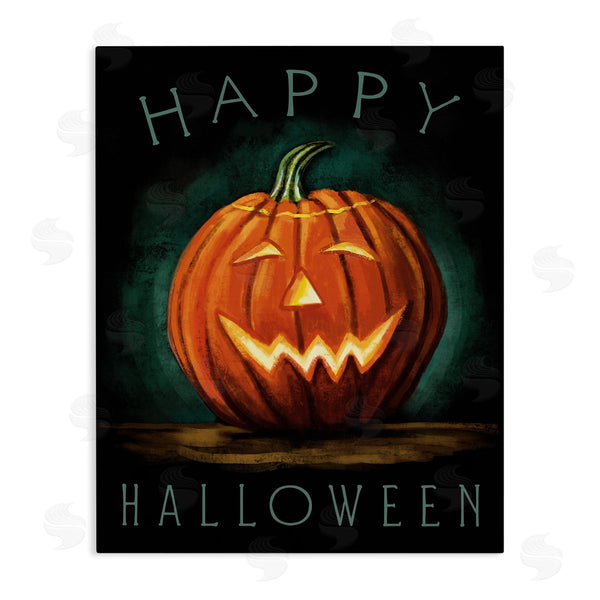 stupell industries Elizabeth Tyndall | Happy Halloween Happy Jack-O-Lantern Smile Festive Wall Art