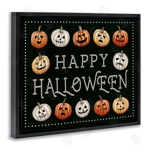 Stupell Industries Elizabeth Tyndall | Happy Halloween Jack-o-Lanterns Wall Art