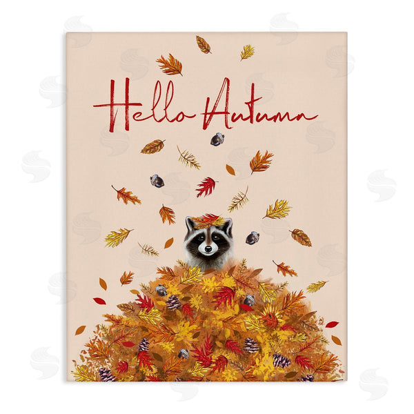 stupell industries Elizabeth Tyndall | Hello Autumn Raccoon
