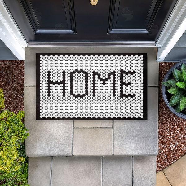 Stupell Industries Elizabeth Tyndall | Home Mosaic Pattern Non-Woven Door Mat