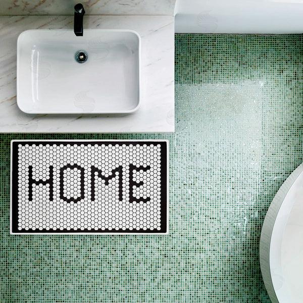 Stupell Industries Elizabeth Tyndall | Home Mosaic Pattern Plush Bath Mat