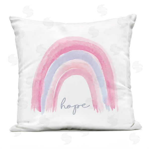 Stupell Industries Elizabeth Tyndall | Hope Pink Rainbow Printed Throw Pillow