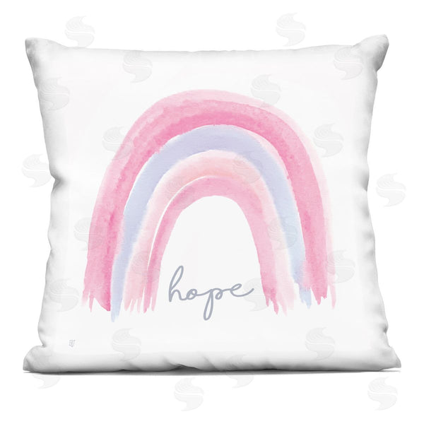stupell industries Elizabeth Tyndall | Hope Pink Rainbow Printed Throw Pillow