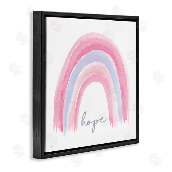 Stupell Industries Elizabeth Tyndall | Hope Watercolor Pink Purple Rainbow