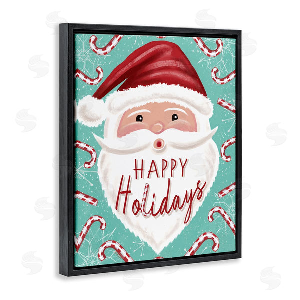 Stupell Industries Elizabeth Tyndall | Jolly Santa & Candy Canes