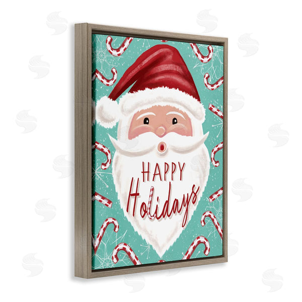 Stupell Industries Elizabeth Tyndall | Jolly Santa & Candy Canes
