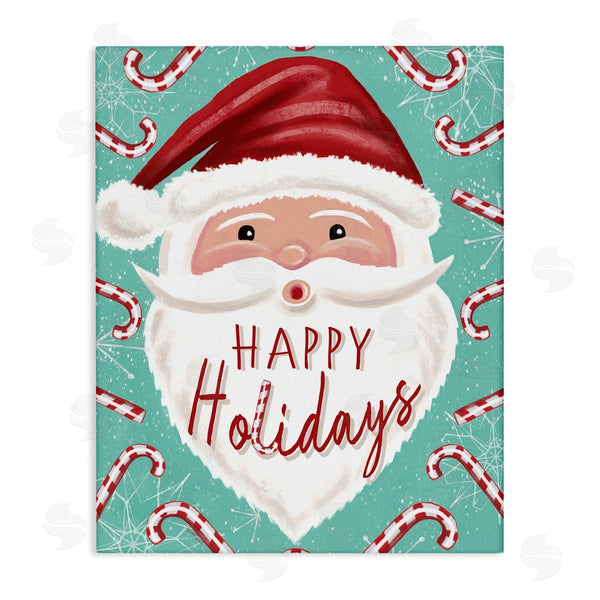 stupell industries Elizabeth Tyndall | Jolly Santa & Candy Canes