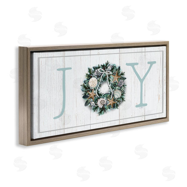 Stupell Industries Elizabeth Tyndall | Joy Holiday Seashell Wreath Wall Art