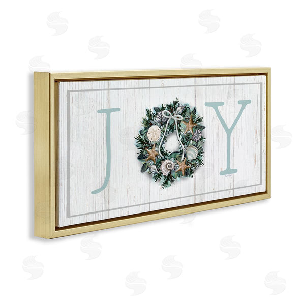 Stupell Industries Elizabeth Tyndall | Joy Holiday Seashell Wreath Wall Art