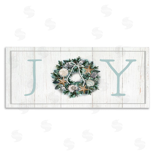 stupell industries Elizabeth Tyndall | Joy Holiday Seashell Wreath Wall Art