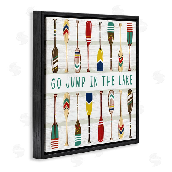 Stupell Industries Elizabeth Tyndall | Jump In Lake Various Patterned Oars Wall Art