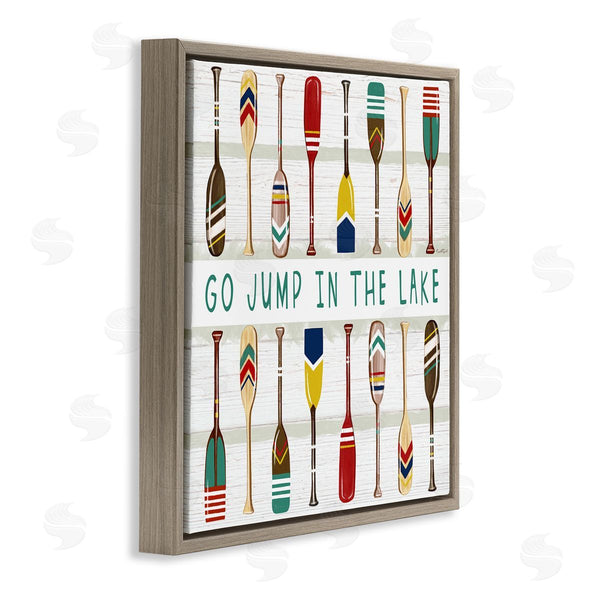 Stupell Industries Elizabeth Tyndall | Jump In Lake Various Patterned Oars Wall Art