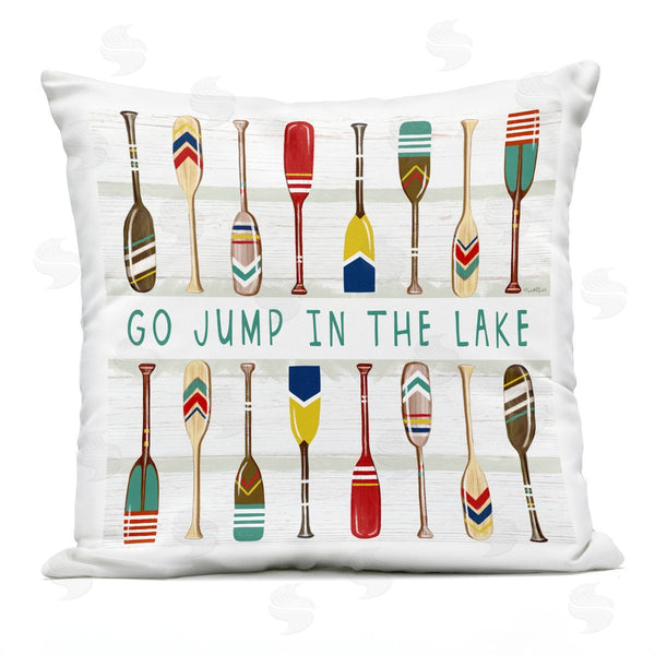 Stupell Industries Elizabeth Tyndall | Jump In The Lake Oars Printed Throw Pillow