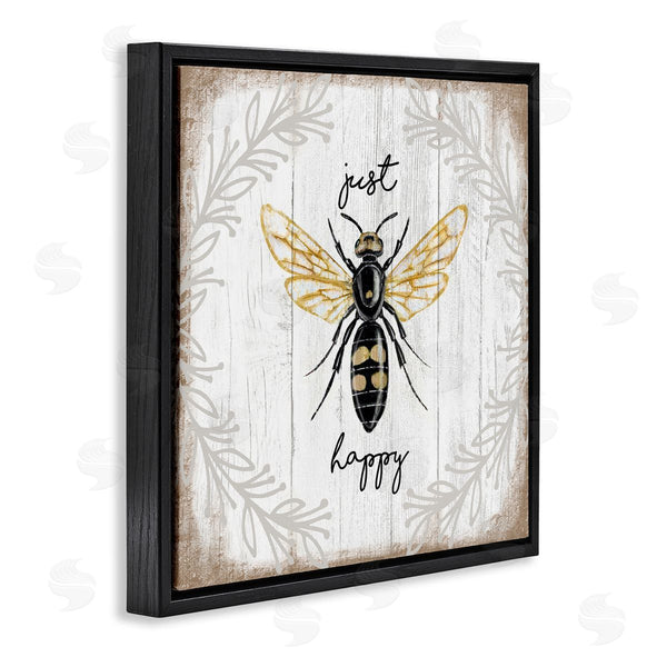 Stupell Industries Elizabeth Tyndall | Just Be Happy Charming Bee