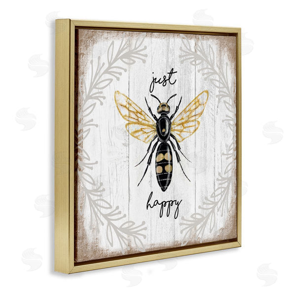 Stupell Industries Elizabeth Tyndall | Just Be Happy Charming Bee