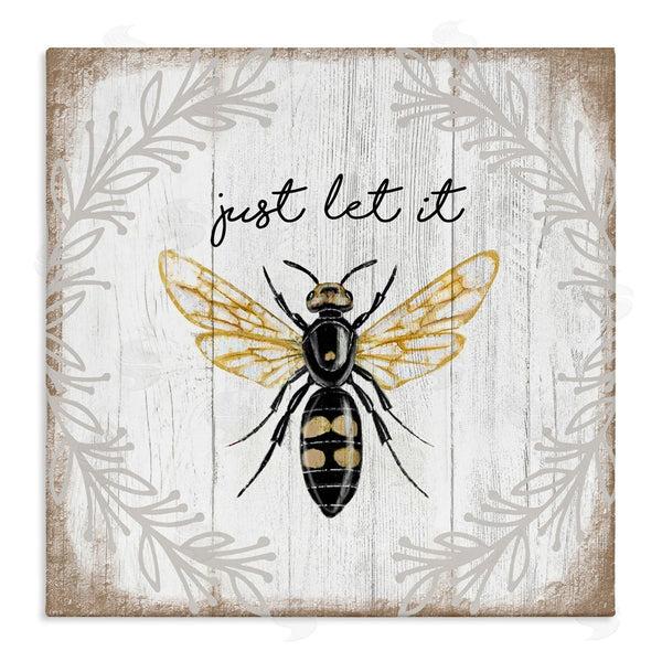 stupell industries Elizabeth Tyndall | Just Let it Be Sentiment Country Bee Pun Wall Art