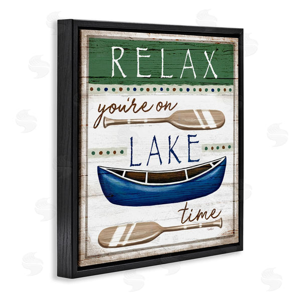 Stupell Industries Elizabeth Tyndall | Lake Time Rustic Canoe Paddle Phrase Wall Art