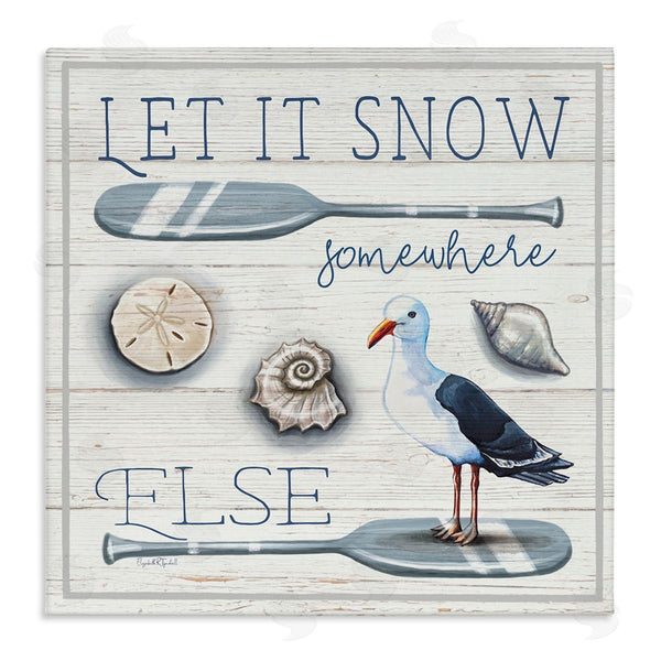 stupell industries Elizabeth Tyndall | Let It Snow Somewhere Else Phrase Wall Art